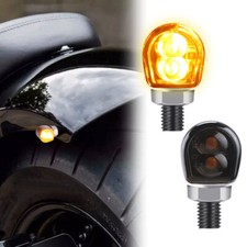 2x Motorrad LED MiniBlinker Blinker M8 12V Blinkerleuchte Schwarz Universal E24