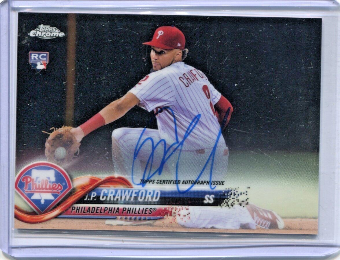 2018 Topps Chrome - J.P. CRAWFORD - Autograph Rookie RA-JC - PHILLIES