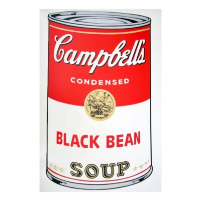 Andy Warhol Campbells' Schwarz Bean Soup I Can Sunday B.Morning Pop Art