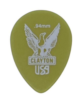 Clayton Ultem Gold - Small Tear Drop - 0,94 mm (1,6 oder 12 Stück) Plektren