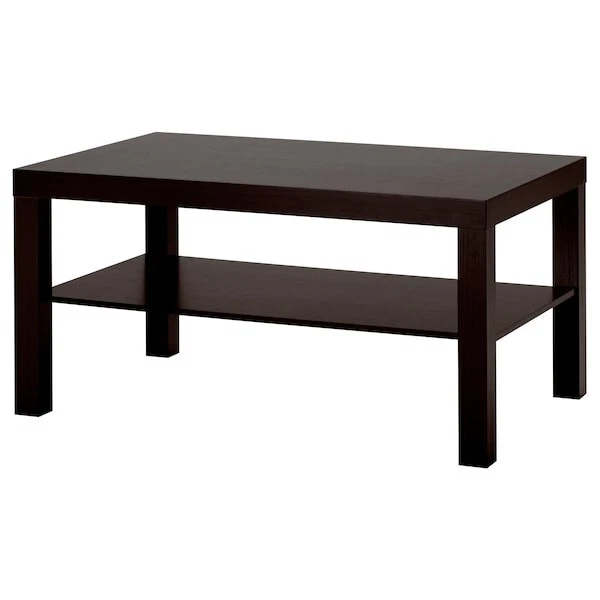 IKEA Coffee Table With Storage Shelf Large Wooden Living Room Table with Shelves - Image 2 of 3