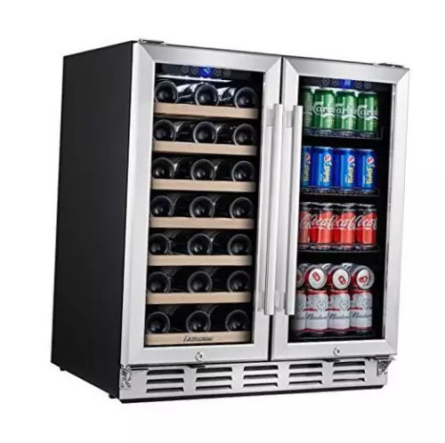  Wine and Beverage Refrigerator, Under Counter 30 inch Wine Cooler with 30-inch