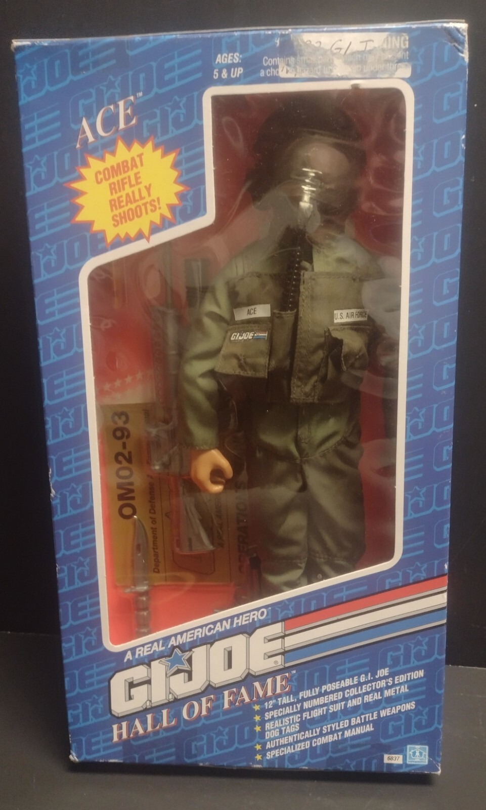 GI JOE ACE  HALL OF FAME  12" TALL AIR FORCE FIGHTER PILOT