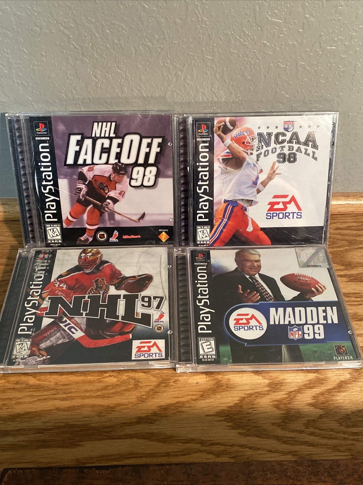Lot Of 4 PlayStation 1 Sports Games All CIB VGC Madden 99, NHL 97, NCAA