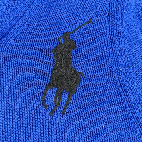 Polo Ralph Lauren Sweater Youth Boys XL Extra Large Blue Long Sleeve Shawl Neck - Picture 3 of 11