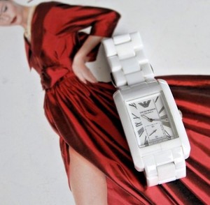 armani rectangular watch