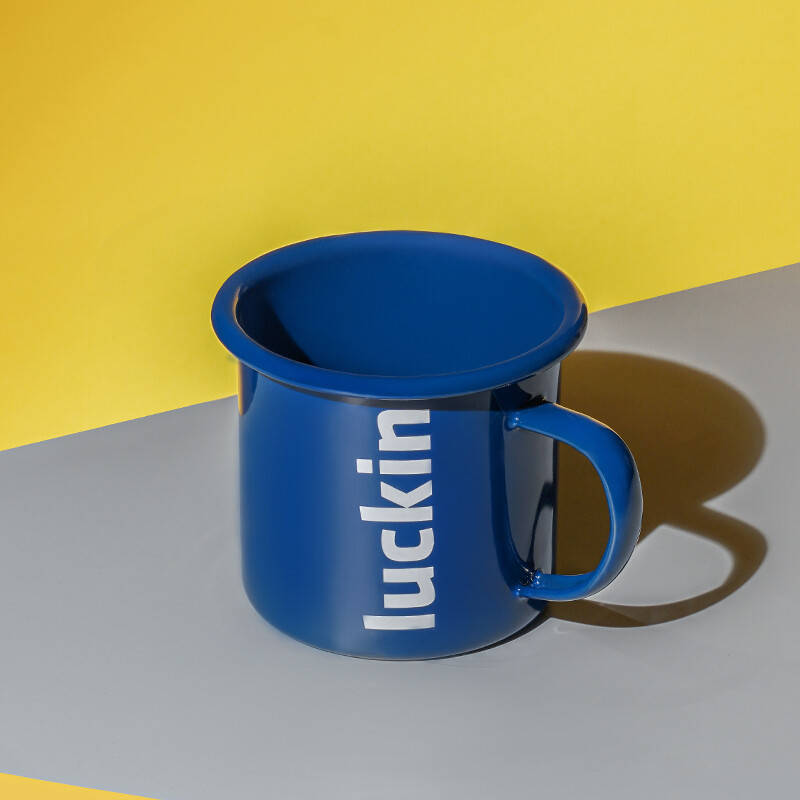 luckin coffee Classic Lucky Enamel Large Capacity Coffee Cup
