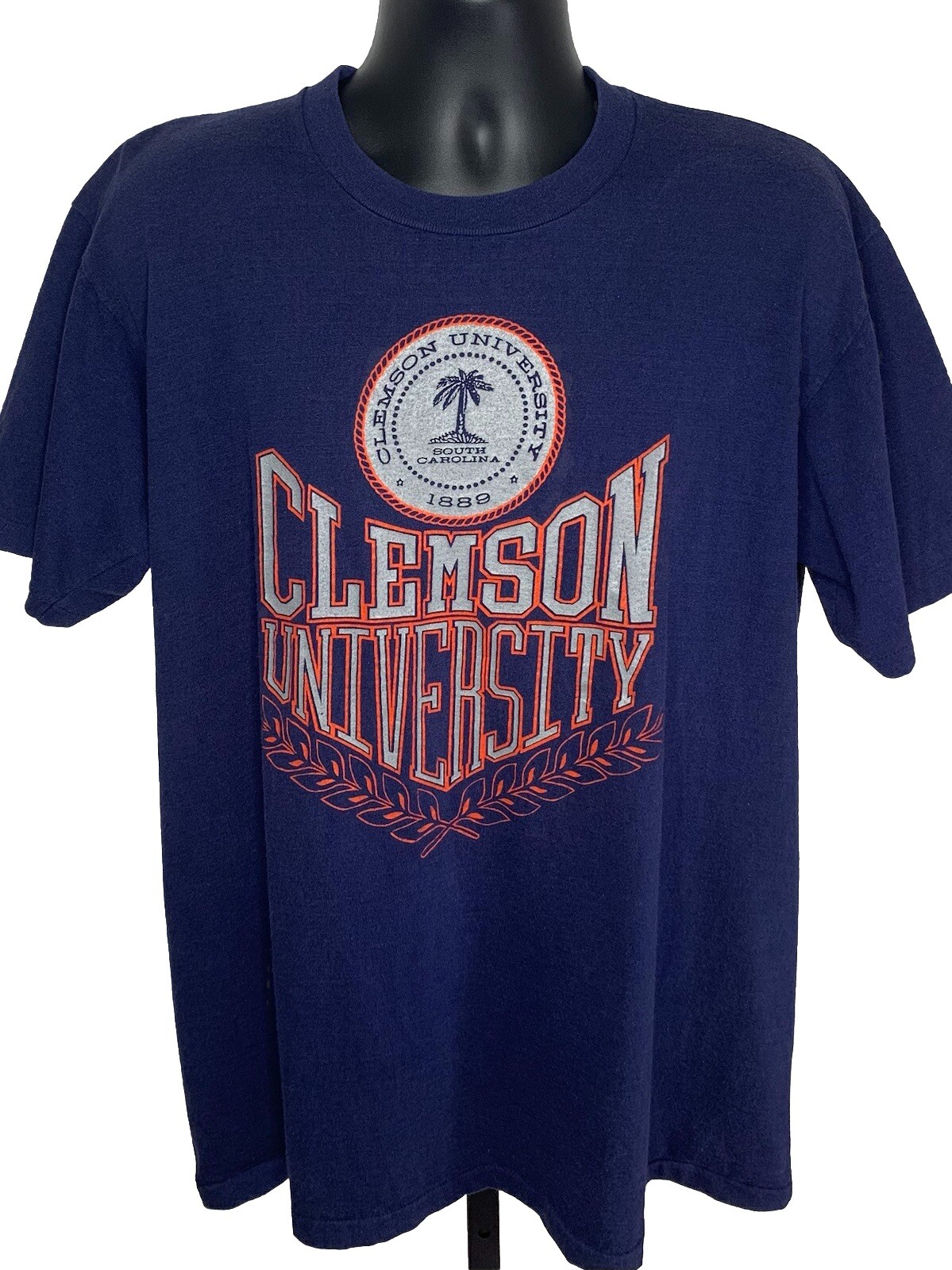 T-shirt Vintage Clemson Tigers Années 70-80 – Taille L, Style Raglan USA