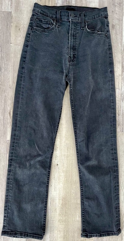 Mother Jeans Womens 25 Not Guilty Black High Waisted Rider Ankle Straight Denim