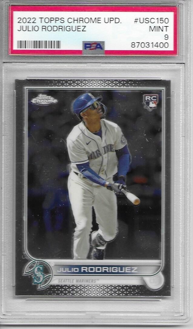 2022 Topps Chrome Update Julio Rodriguez PSA 9 MINT #USC150 - ending 1400