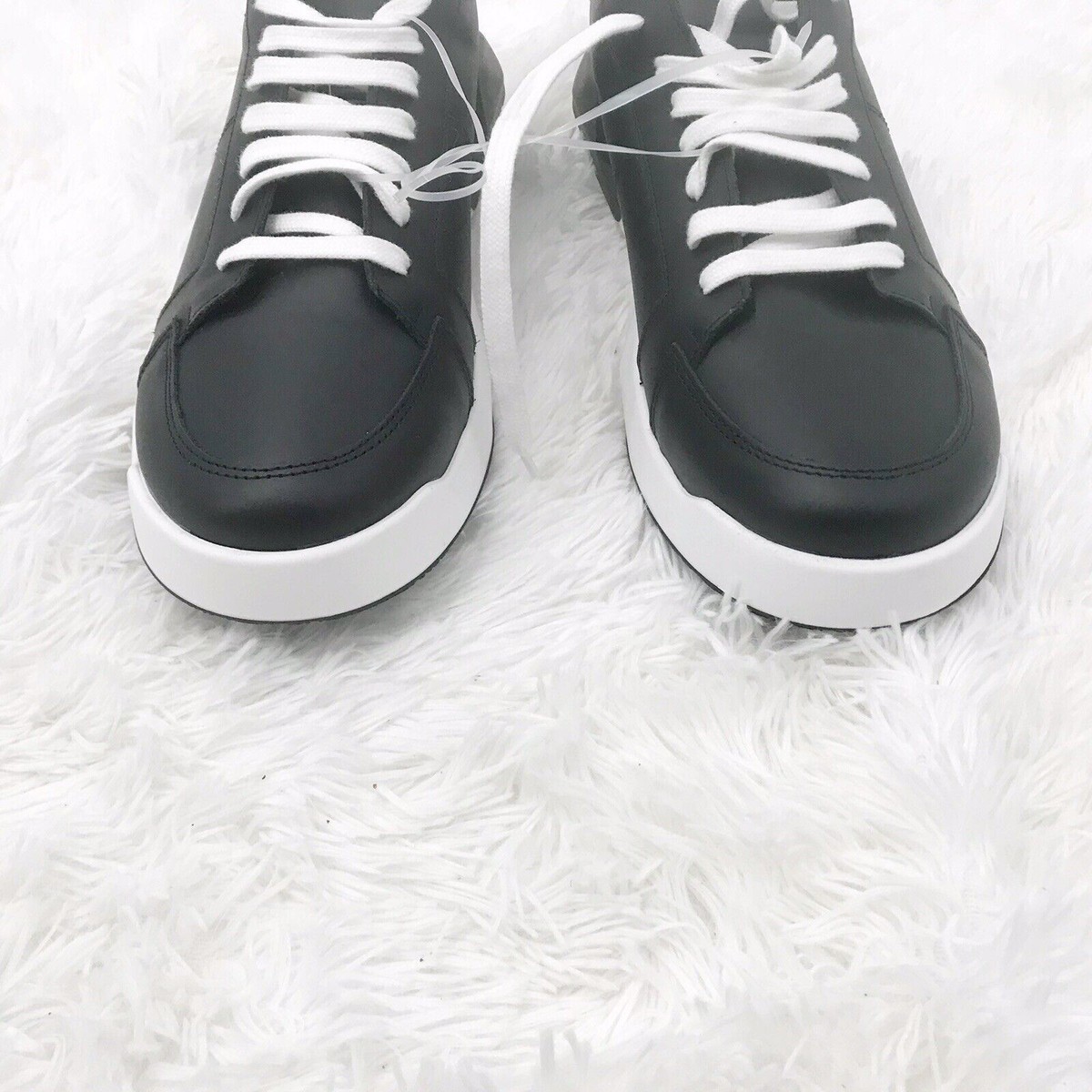 CINZIA ARAIA Black Daymon Leather Low-Top Sneakers - Size 44 EUR