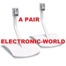 MINT Pair of Genuine Bose Universal Speaker White Table Stands Bracket Mounts