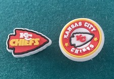 Kansas City Chiefs NFL Crocs Charms (Set of 2) Chiefs & Arrowhead Logo Brand New