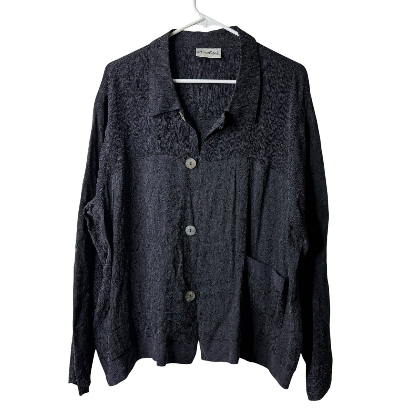 Chicos Private Edition Black Patchwork Lagenlook … - image 1