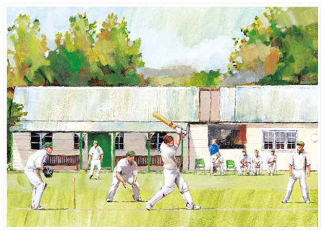 Birthday Card Cricket Cricketer Cricketing Themed Happy Birthday Card.