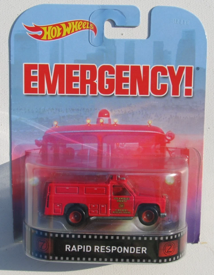 HOT WHEELS 2014 RETRO ENTERTAINMENT EMERGENCY! LOS AC 51 FIRE DEPT RESCUE SQUAD - Image 4 of 4