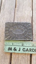 Vintage Pewter Belt Buckle Beechnut Chewing Tobacco