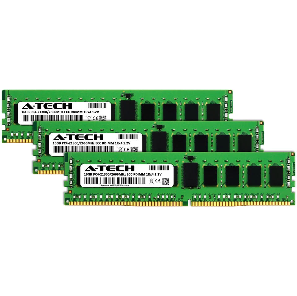 48GB 3x 16GB PC4-2666 RDIMM Supermicro 1029U-TN12RV-NEBS Memory RAM - Image 2 of 4