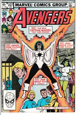 MARVEL COMICS AVENGERS #227 (1983) MONICA RAMBEAU JOINS TEAM 1ST PRINT VF