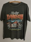 Vintage 3D Emblem 80s Harley Davidson Motorcycle T Shirt 1987 Distressed 50/50
