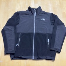 North Face Boys Jacket Black Fleece Full Zip Zipper Pockets Outdoor Comfy Large