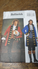 '03 Butterick Pattern 3894 Men Pirate Costume XS-M UNCUT Renaissance Buccaneer