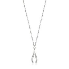 Collier Femme Or Blanc 375/1000 et Diamant - 46cm*4mm