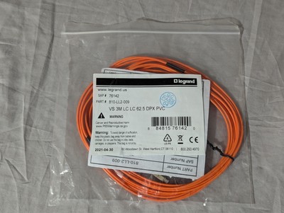 Legrand   810-LL2-009   3M LC/LC Fiber Cables   62.5/125 Duplex OM1 10ft