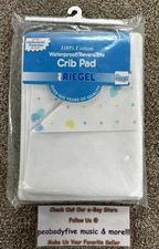 NIP VINTAGE RIEGEL Baby Crib Pad Waterproof-Reversible Hearts/Dots 27”x 36” USA