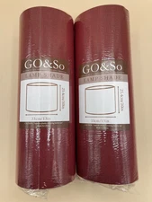GO & SO Drum Lamp Shades Set of 2 Medium, Red Linen 13 Top x 13 Bottom x 10 H