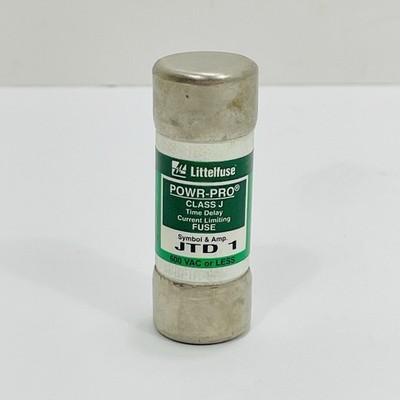 Lot of 5 Littelfuse JTD1 POWR-PRO Class J Time Delay Fuses 1 Amp 600VAC ~Surplus