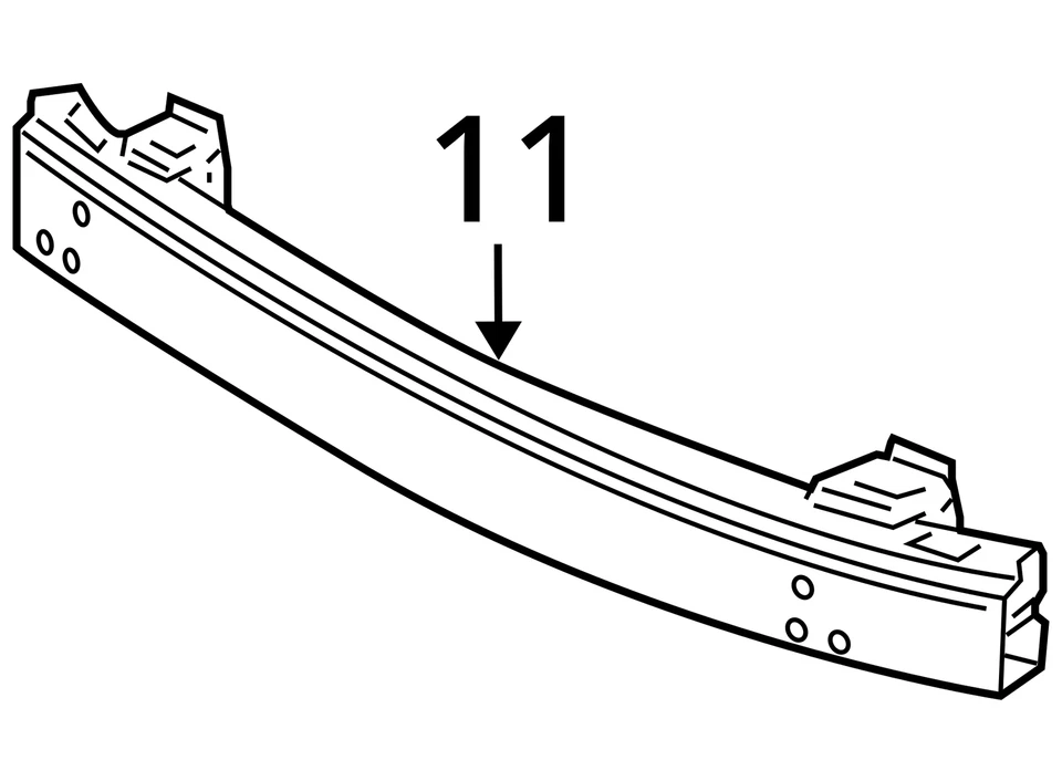 2004-2010 Toyota Sienna Front Bumper Reinforcement WX717 Foto 3 de 3