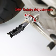 For Tuono 1000 / R / R Factory 05-10 SHINOBI Front Foot Pegs 40mm Lower Black