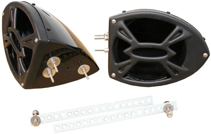 Custom Powersport 5 1/4" Gloss Black Speaker Pods Pair Waves & Wheels REV-R New - Image 4 of 4