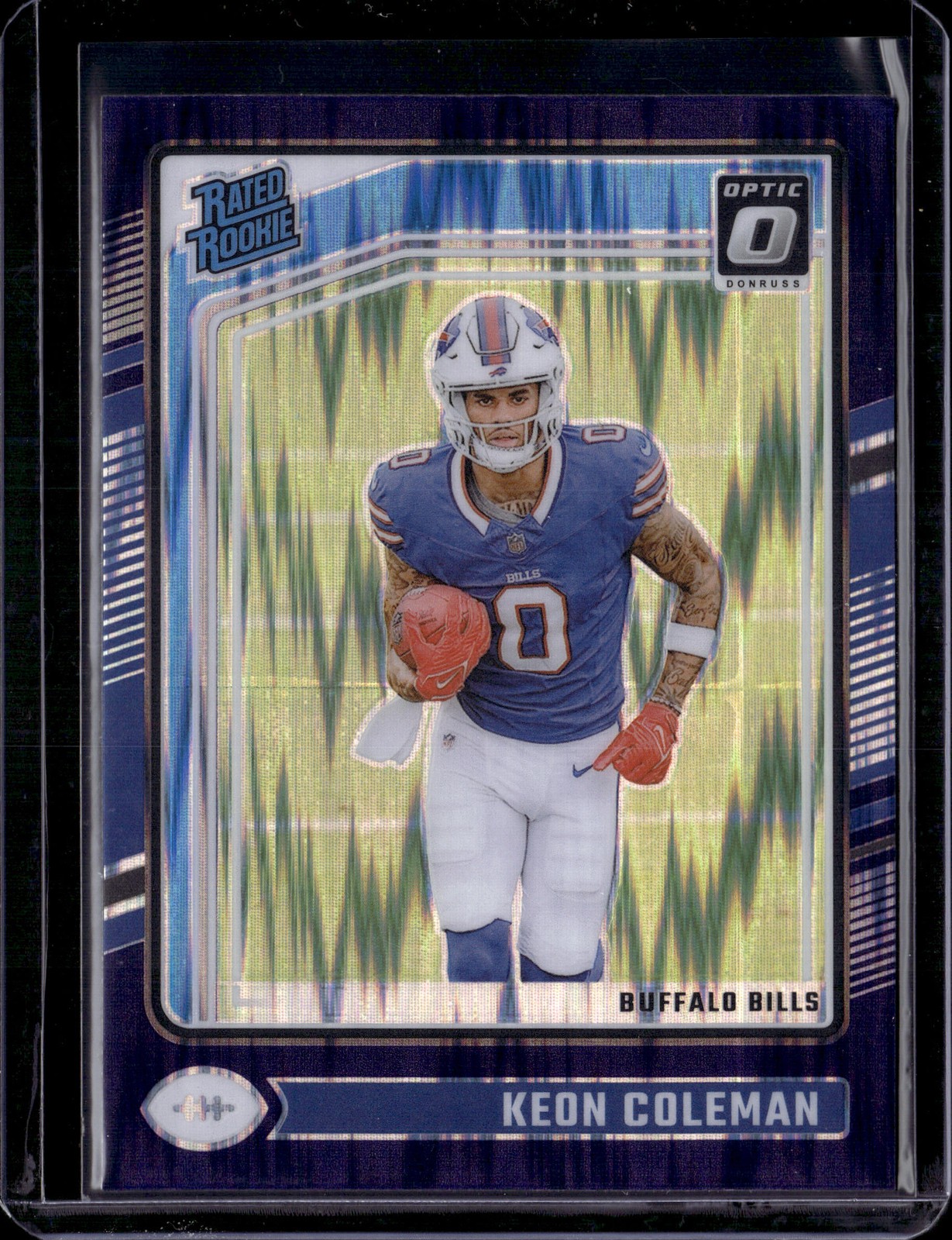 2024 Donruss Optic #263 Keon Coleman Purple Shock