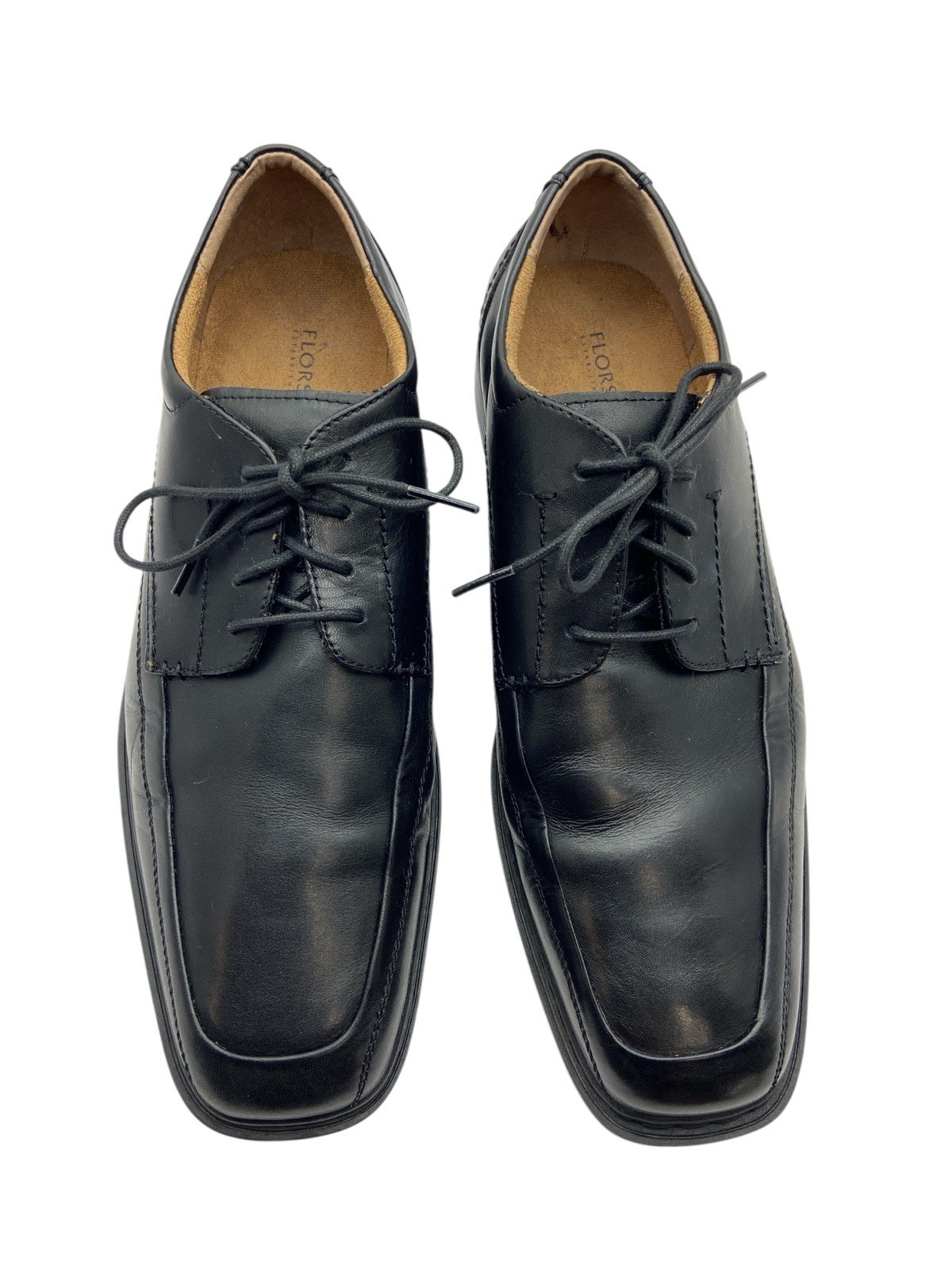 SAOLA Scarpe eleganti derby uomo Florsheim 12D in pelle nera punta quadrata