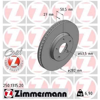 2x Zimmermann Scheibenbremse vorne 26201869 JX611125AEB JX611125AEA 2305503