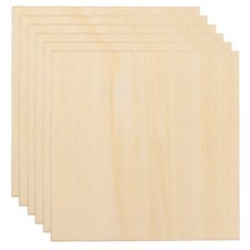6pcs 2mm Basswood Plywood Sheets 6"x6"x3/32" Plywood Boards Craft Wood Sheet