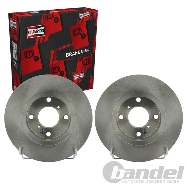 2X Champion Bremsscheiben 247Mm Voll Vorne Passend FüR Opel Agila | 562124CH-image