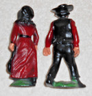 Pair of Vintage Hand-Painted Cast Iron Amish Figures — photo 2