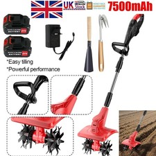 Cordless Cultivator Rotavator Tiller Garden Tool Allotment Soil 21V 2 Battery