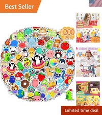 1200 Pcs Stickers for Kids, Cute Water Bottle Stickers, Kawaii Vinyl Sticker ...