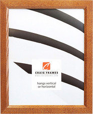 Real Wood Grain 16x33-Inch Picture Frame in Rich Brown - 0.84-Inch Wide