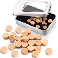 Facmogu 20PCS Trumpet Spit Valve Cork, 9 4mm Trombone Water Key Wood Color