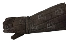 Black Padded Long Cuff Fencing Coaching SCA Glove