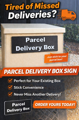 Parcel Delivery Box Sign for Parcel Drop Box Mailbox | Mailbox Delivery Sign