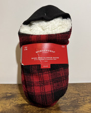 Wondershop Target Women's Slippers High Rise Socks Plaid Red L/XL