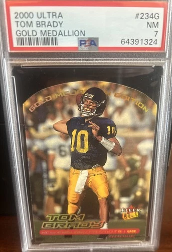 2000 Fleer Ultra Rookie Tom Brady #234G Gold Medallion (RC)  PSA 7