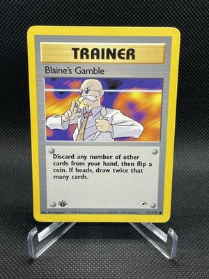 Pokemon TCG Blaine's Gamble 121/132 Gym Heroes Regular-LP