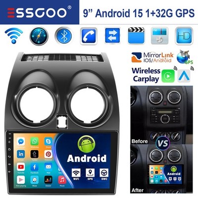 32G Carplay Android 15 Autoradio Für Nissan Qashqai J10 2007-2013 GPS WIFI BT FM